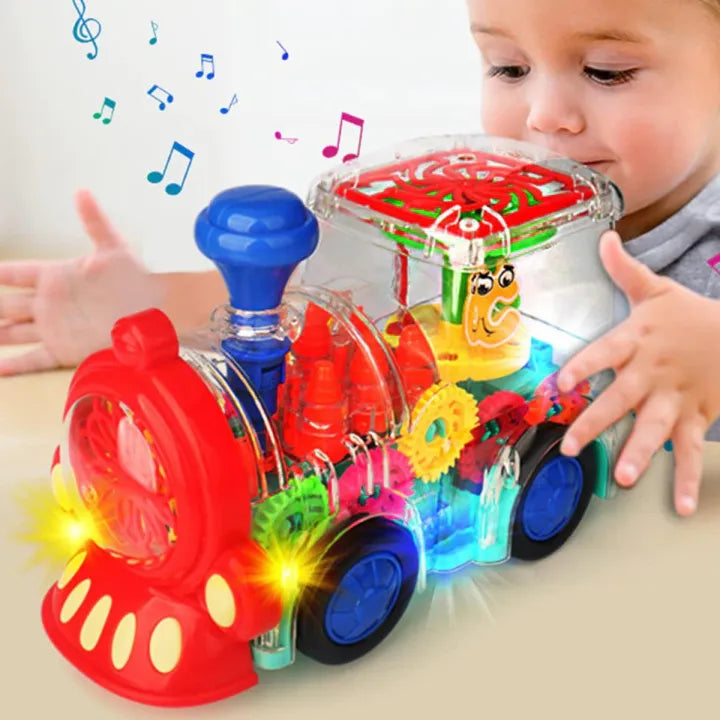 Gear Train Engine for Kids - Fun and Interactive Electric Transparent Toy