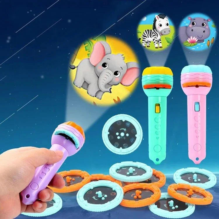 Mini Projector Flashlight Torch Toy for Kids โ 80 Projections