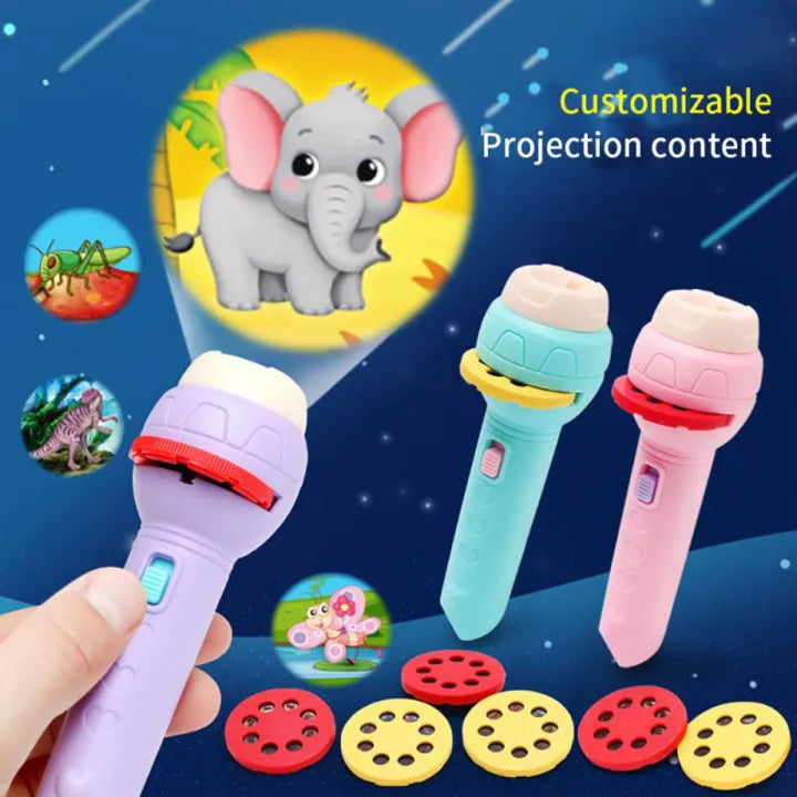 Mini Projector Flashlight Torch Toy for Kids โ 80 Projections
