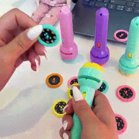 Mini Projector Flashlight Torch Toy for Kids โ 80 Projections