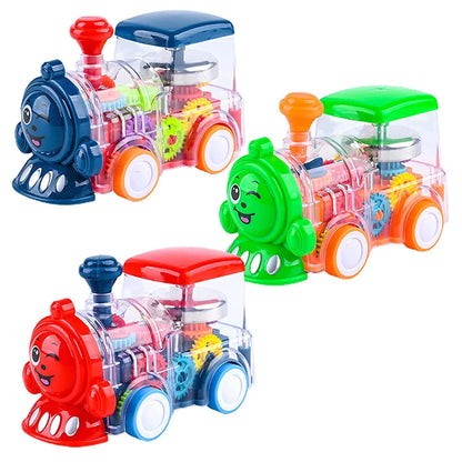 Gear Train Engine for Kids - Fun and Interactive Electric Transparent Toy