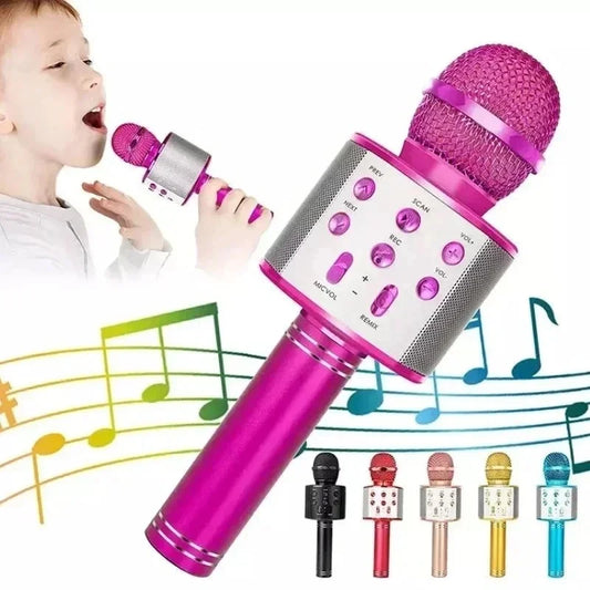 Kids Bluetooth Karaoke Microphone – Wireless Handheld Mic & Speaker Combo